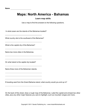 Maps North America Bahamas Facts
