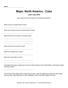 Maps North America Cuba Facts