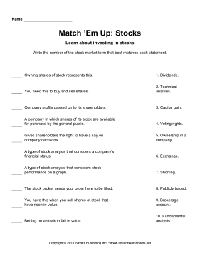 Match Em Up Stocks