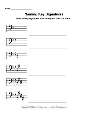 Naming Key Signatures Bass Clef