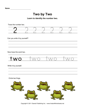 Number 2 Worksheet 