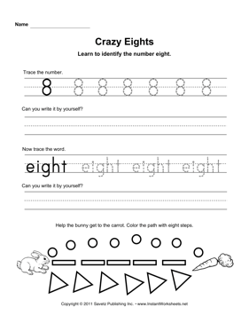 Number 8 Worksheet 