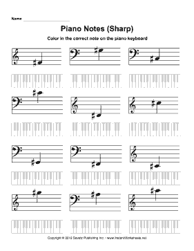 Piano Notes Sharp