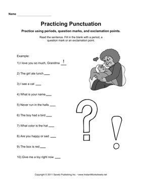 Practicing Punctuation 