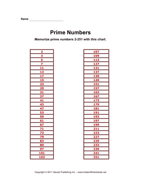 Prime Numbers 