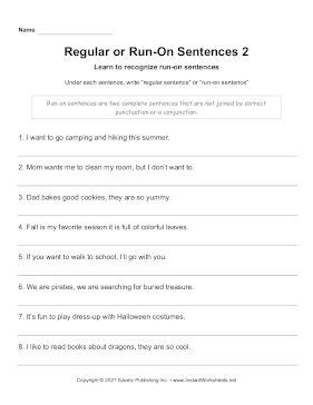 Run-On Sentences 3