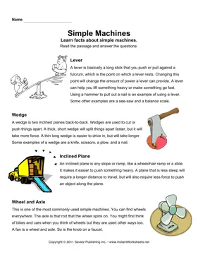 Simple Machines Comprehension 