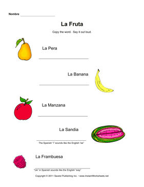 Spanish Fruit