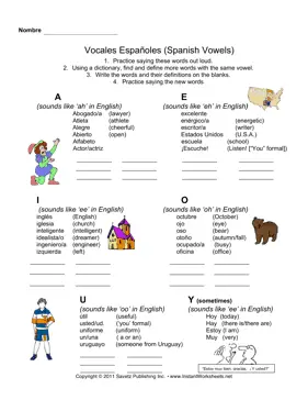 Spanish Vowels MS HS