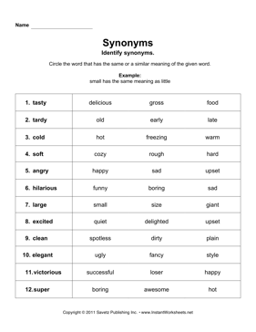 Synonyms 