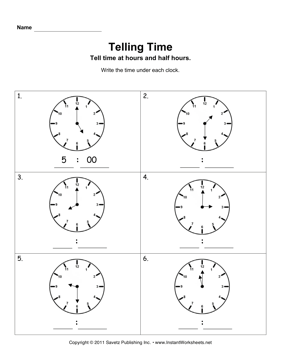 Telling Time 1 