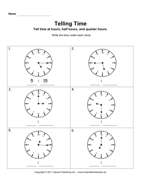 Telling Time 2 