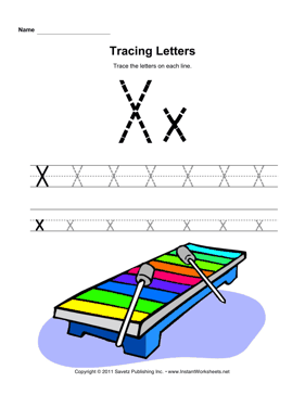 Tracing Letters X 