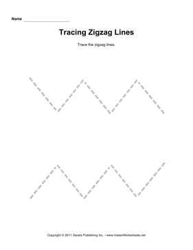 Tracing Zigzag Lines 