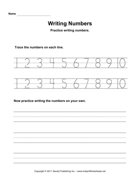 Writing Numbers 