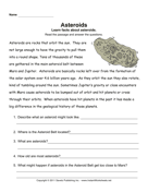 Asteroids Comprehension 
