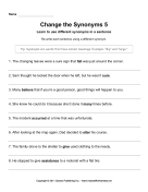 Change The Synonyms