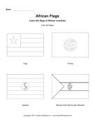 Color African Flags 13 