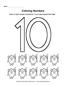 Coloring Numbers Ten