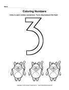 Coloring Numbers Three