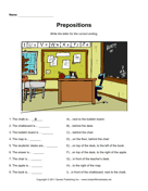 ESL Prepositions 1 