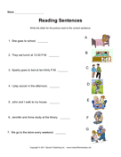 ESL Present Tense Sentences Elementary 
