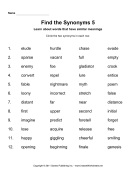 Find Two Synonyms 5