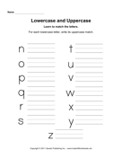 Identify Lowercase Uppercase Letters N Z 