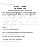 Important Women Comprehension Harriet Tubman