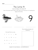 Letter N 