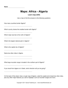 Maps Africa Algeria Facts 