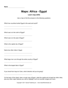 Maps Africa Egypt Facts
