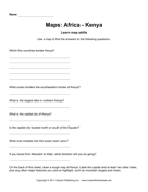 Maps Africa Kenya Facts