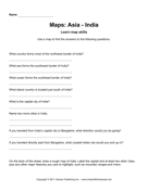 Maps Asia India Facts