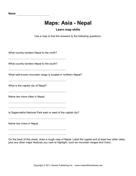 Maps Asia Nepal Facts