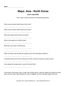 Maps Asia North Korea Facts