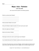 Maps Asia Pakistan Facts