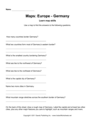 Maps Europe Germany Facts