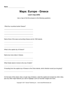 Maps Europe Greece Facts
