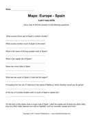 Maps Europe Spain Facts