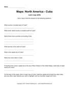 Maps North America Cuba Facts