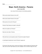 Maps North America Panama Facts