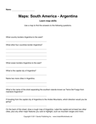 Maps South America Argentina Facts