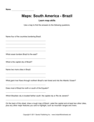Maps South America Brazil Facts