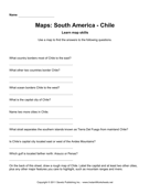 Maps South America Chile Facts