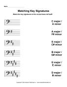 Matching Key Signatures Bass Clef