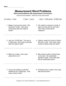 Measurement Word Problems 