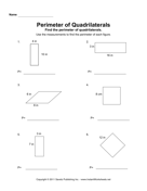 Perimeter Quadrilaterals 2 