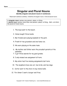 Singular Plural Nouns 