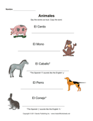 Spanish Animals Elem